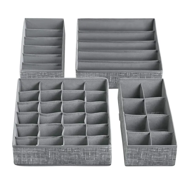 4 Pack Underwear Drawer Organizer